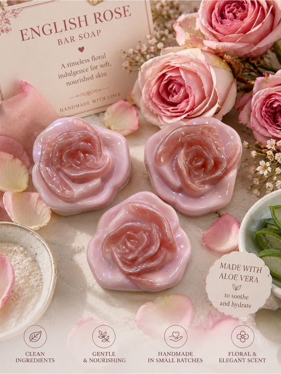 Sky & Seashells Other - NEW Hand Crafted “English Rose” Scented Bar Soap With Aloe Vera